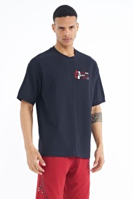 Tommy Life Erkek Lacivert Oversize T-shirt 88197 - Thumbnail