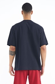 Tommy Life Erkek Lacivert Oversize T-shirt 88197 - Thumbnail