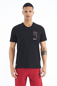 Tommy Life Erkek Siyah 0 Yaka T-shirt 88186 - Thumbnail