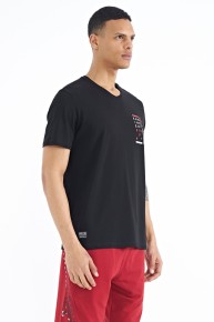 Tommy Life Erkek Siyah 0 Yaka T-shirt 88186 - Thumbnail