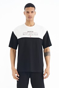 Tommy Life Erkek Siyah Oversize İnterlok T-shirt 88225 - Thumbnail