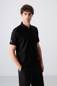 Tommy Life Erkek Siyah Polo Yaka T-shirt 88351 - Thumbnail