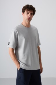 Tommy Life Erkek Taş Oversize T-shirt 88339 - Thumbnail